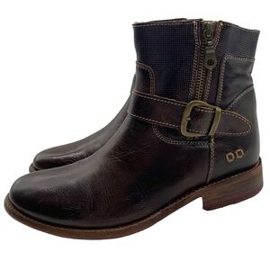 Bed Stu Womens Boots Becca Sz 9.5 Dark Brown Leather Ankle Boho Casual Handmade